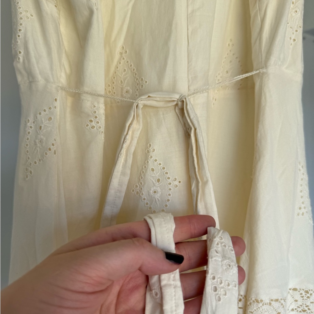 Ralph Lauren cream ruffle eyelet maxi dress - Picture 4 of 4